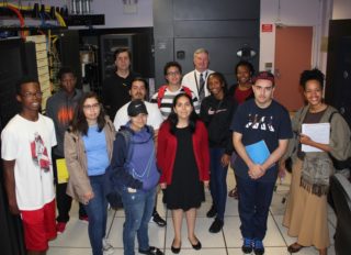 STCC staff recently gave a tour of the Data Center to Springfield-area high school students participating in the Urban League of Springfield's The Big Three STEM Pipeline Initiative.