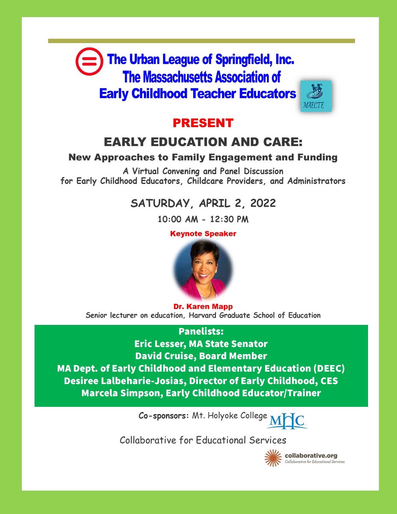 Early Education and Care Saturday April 2